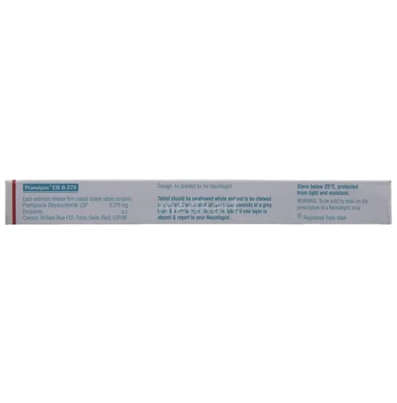 pramipex er 0.375mg tablet 10's